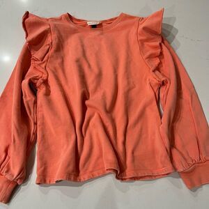 UNIVERSAL Thread Women's Coral top with ruffle accents